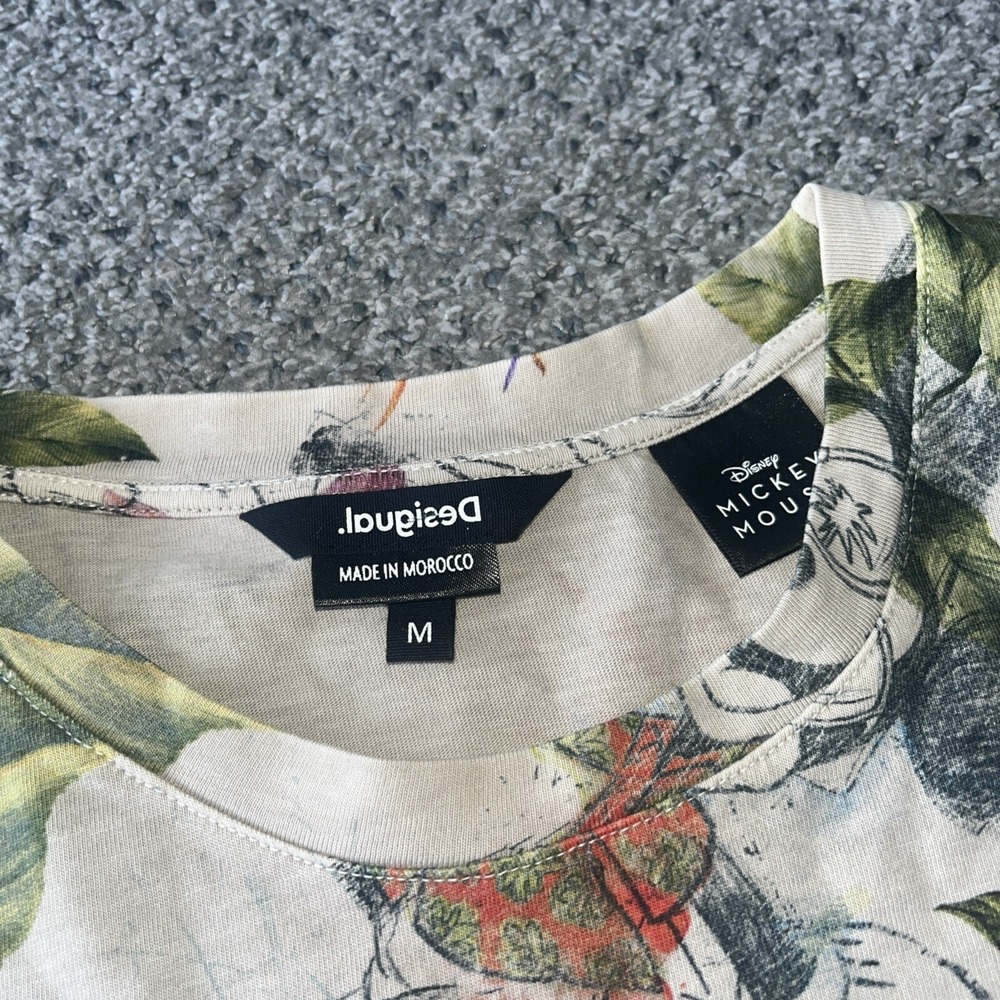 Desigual Disney Mickey Mouse T Shirt. Tshirt. Women's Medium - Picture 3 of 3
